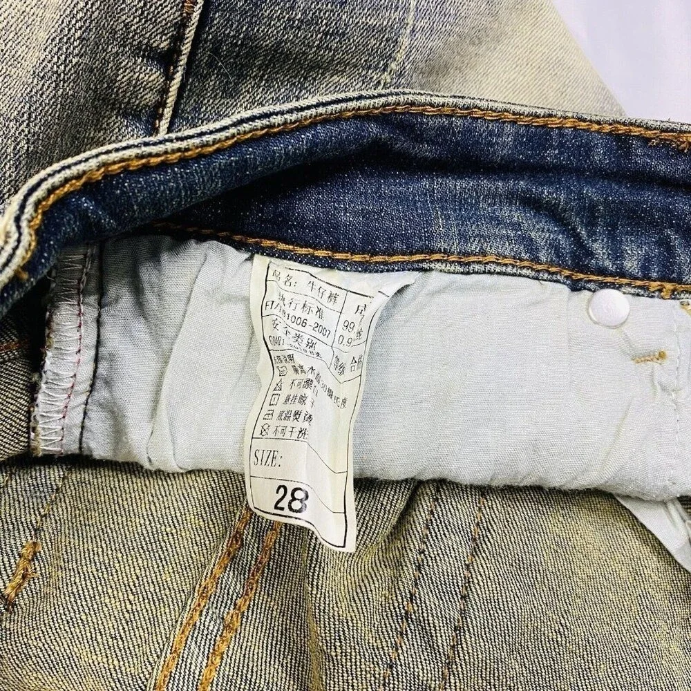 NWT Fashion Jeans Denim Mens Blue Slim Straight 5 Pocket Jeans‎ 26X29